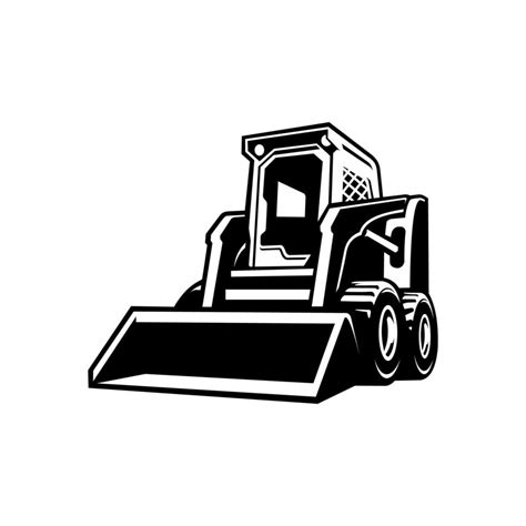 skid steer silhouette|skid steer clip art.